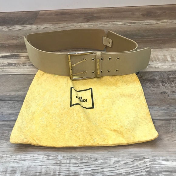 Fendi Accessories - $2168 AUTHENTIC Fendi RUNWAY Dress LOGO Wide Belt